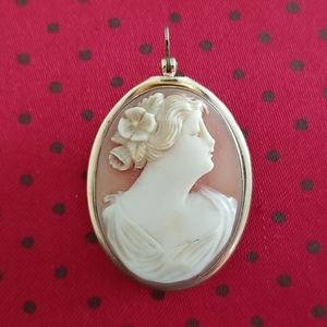 10k Gold Vintage Cameo Brooch/Pendant